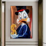 ChandeliersDecor.com-Scrooge McDuck Wall Art-Scrooge McDuck Money Maker Millionaire Canvas Wall Art