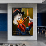 ChandeliersDecor.com-Scrooge McDuck Wall Art-Scrooge McDuck Money Maker Millionaire Canvas Wall Art