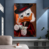 ChandeliersDecor.com-Scrooge McDuck Wall Art-Scrooge McDuck Money Maker Millionaire Canvas Wall Art