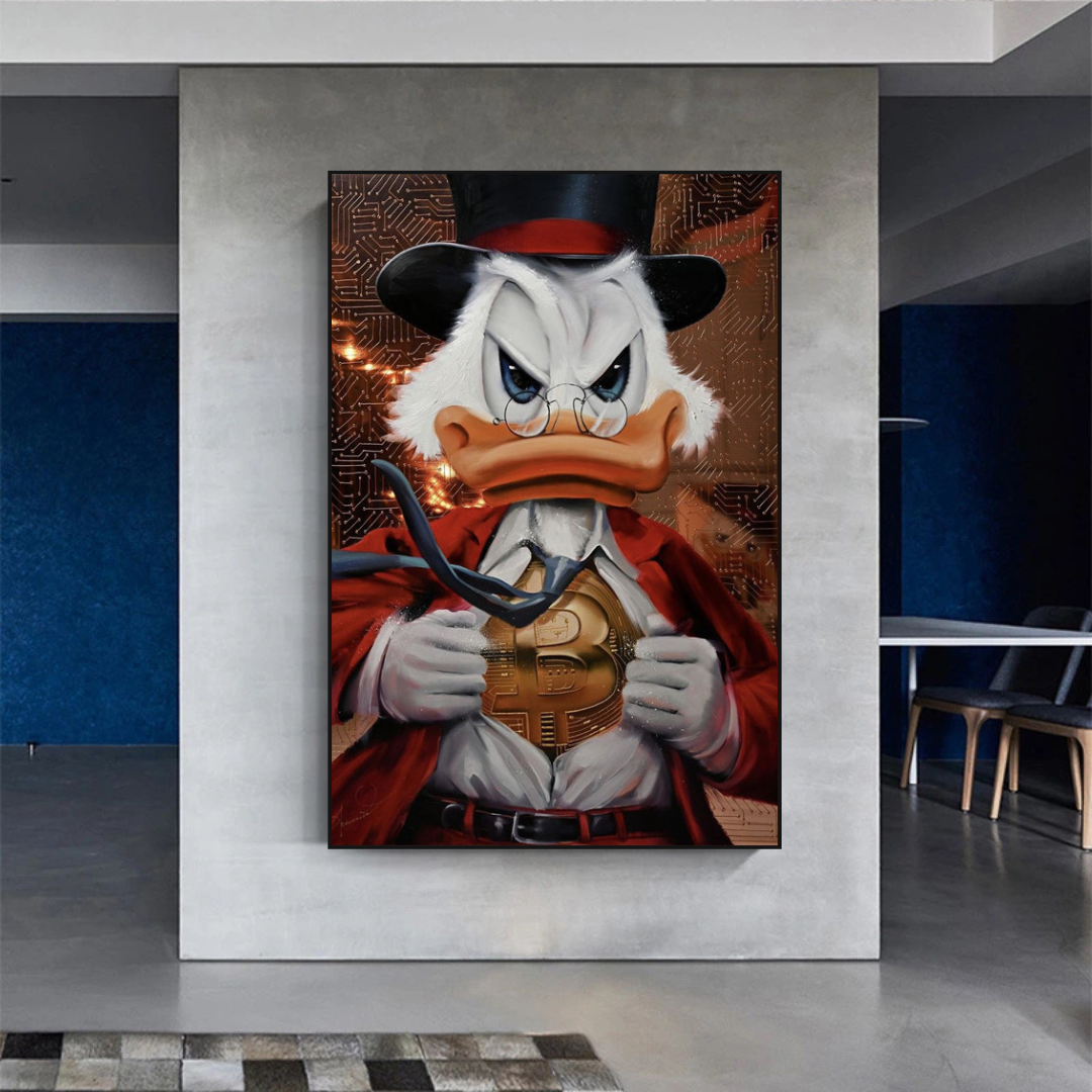 ChandeliersDecor.com-Scrooge McDuck Wall Art-Scrooge McDuck Money Maker Millionaire Canvas Wall Art