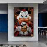 ChandeliersDecor.com-Scrooge McDuck Wall Art-Scrooge McDuck Money Maker Millionaire Canvas Wall Art