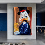 ChandeliersDecor.com-Scrooge McDuck Wall Art-Scrooge McDuck Money Maker Millionaire Canvas Wall Art