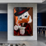 ChandeliersDecor.com-Scrooge McDuck Wall Art-Scrooge McDuck Money Maker Millionaire Canvas Wall Art