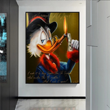 ChandeliersDecor.com-Scrooge McDuck Wall Art-Scrooge McDuck Money Maker Millionaire Canvas Wall Art