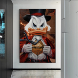 ChandeliersDecor.com-Scrooge McDuck Wall Art-Scrooge McDuck Money Maker Millionaire Canvas Wall Art