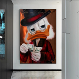ChandeliersDecor.com-Scrooge McDuck Wall Art-Scrooge McDuck Money Maker Millionaire Canvas Wall Art