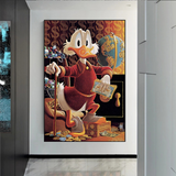 ChandeliersDecor.com-Scrooge McDuck Wall Art-Scrooge McDuck Money Maker Millionaire Canvas Wall Art