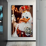 ChandeliersDecor.com-Scrooge McDuck Wall Art-Scrooge McDuck Money Maker Millionaire Canvas Wall Art