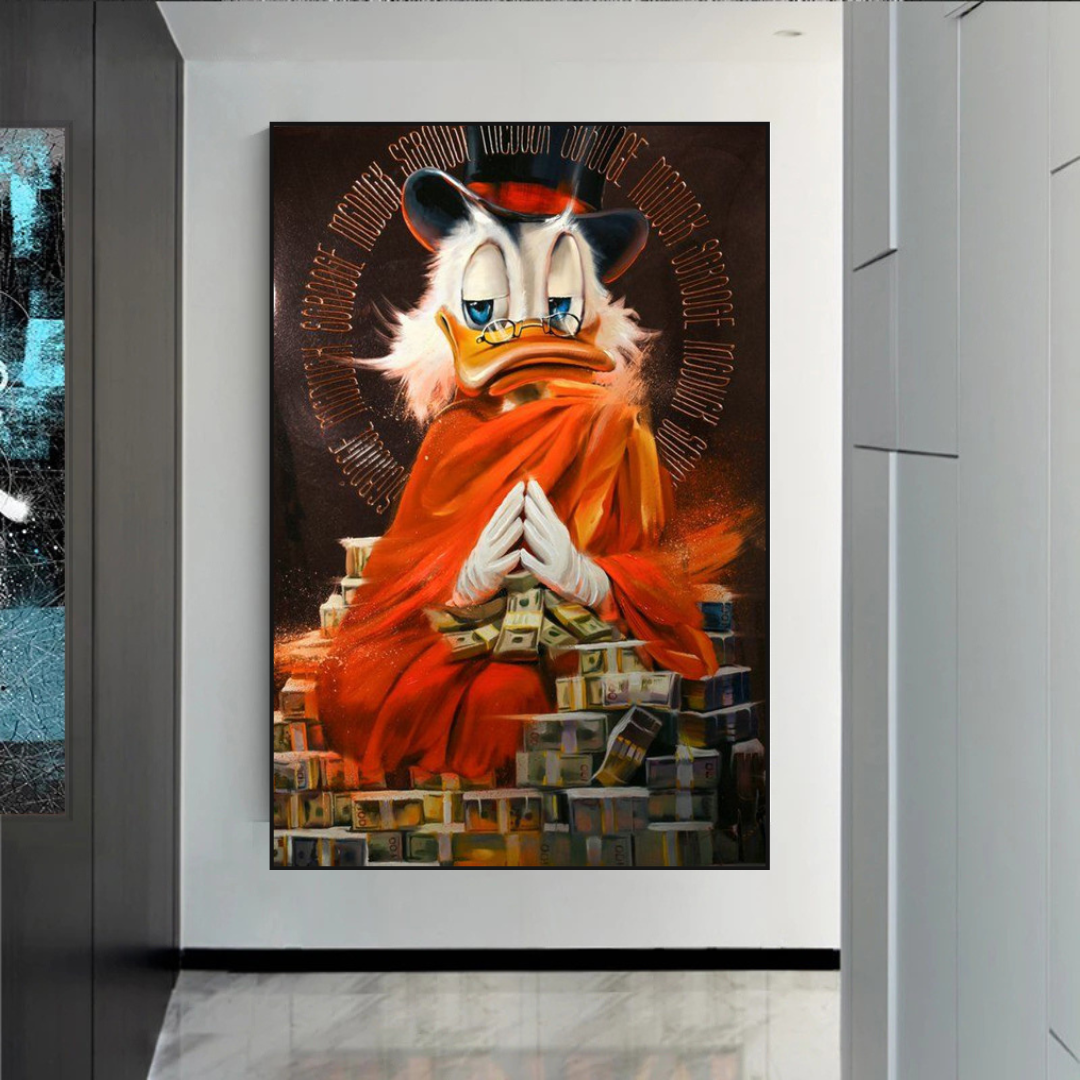 ChandeliersDecor.com-Scrooge McDuck Wall Art-Scrooge McDuck Money Maker Millionaire Canvas Wall Art