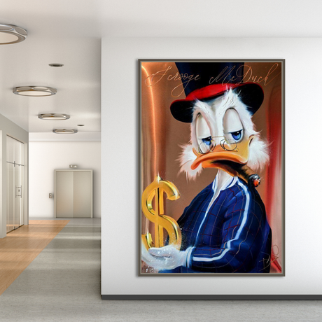 ChandeliersDecor.com-Scrooge McDuck Wall Art-Scrooge McDuck Money Maker Millionaire Canvas Wall Art