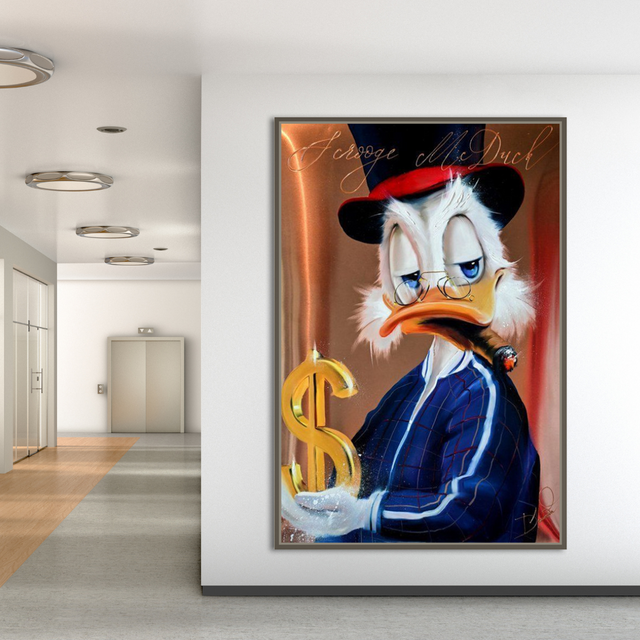 ChandeliersDecor.com-Scrooge McDuck Wall Art-Scrooge McDuck Money Maker Millionaire Canvas Wall Art