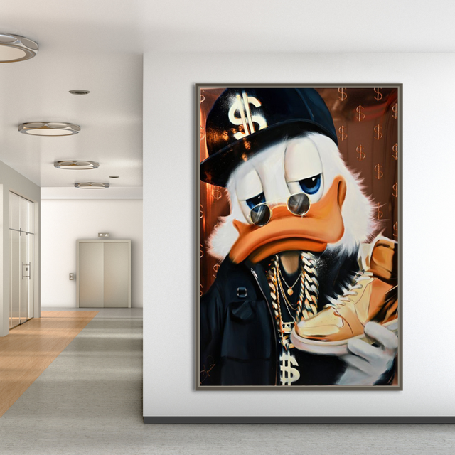 ChandeliersDecor.com-Scrooge McDuck Wall Art-Scrooge McDuck Money Maker Millionaire Canvas Wall Art