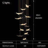 ChandeliersDecor.com-Staircase Chandelier-Seagull Hanging Light Staircase Chandelier – LED Lighting