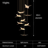 ChandeliersDecor.com-Staircase Chandelier-Seagull Hanging Light Staircase Chandelier – LED Lighting