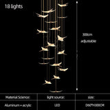 ChandeliersDecor.com-Staircase Chandelier-Seagull Hanging Light Staircase Chandelier – LED Lighting
