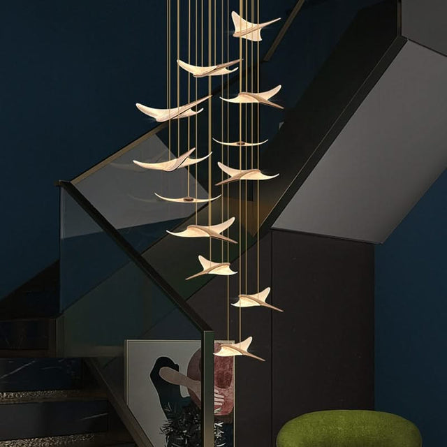 Seagull Hanging Light Staircase Chandelier – LED Lighting-ChandeliersDecor.com