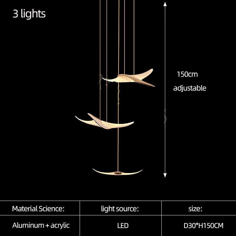 Seagull Hanging Light Staircase Chandelier – LED Lighting-ChandeliersDecor.com