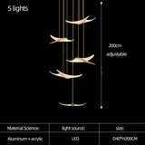 ChandeliersDecor.com-Staircase Chandelier-Seagull Hanging Light Staircase Chandelier – LED Lighting