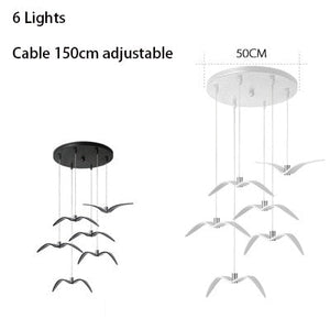 ChandeliersDecor.com-Kitchen Island-Seagulls Pendant Light: Unique Lighting Fixture