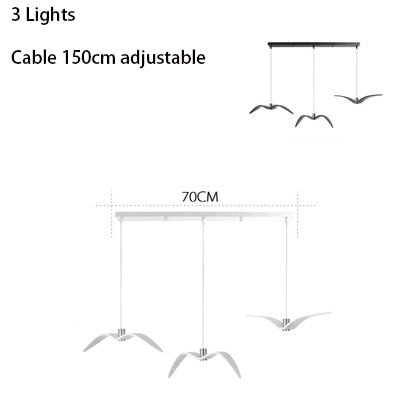 ChandeliersDecor.com-Kitchen Island-Seagulls Pendant Light: Unique Lighting Fixture
