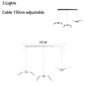 ChandeliersDecor.com-Kitchen Island-Seagulls Pendant Light: Unique Lighting Fixture