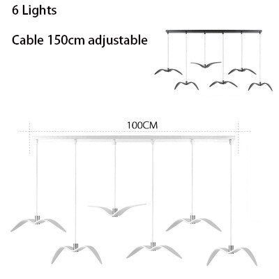 ChandeliersDecor.com-Kitchen Island-Seagulls Pendant Light: Unique Lighting Fixture