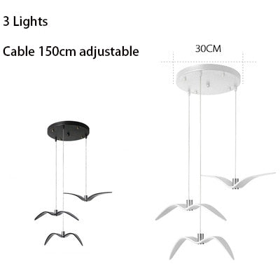 ChandeliersDecor.com-Kitchen Island-Seagulls Pendant Light: Unique Lighting Fixture