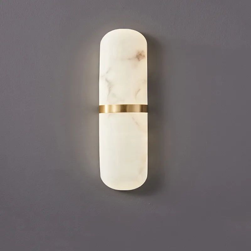 ChandeliersDecor.com-Wall Lights-Semi Cylinder Marble Wall Light
