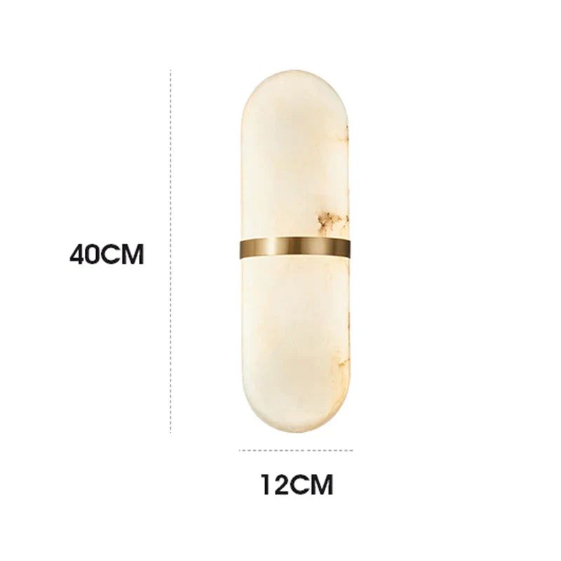 ChandeliersDecor.com-Wall Lights-Semi Cylinder Marble Wall Light