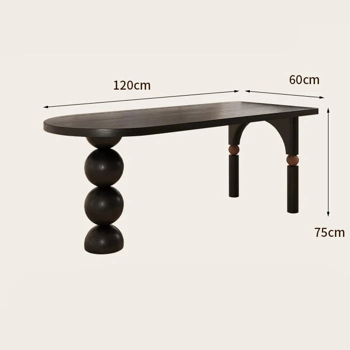 ChandeliersDecor.com-Dining Tables-Semicircle Wooden Island Dining Table