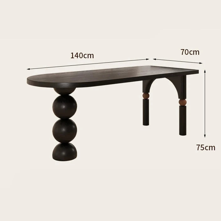 ChandeliersDecor.com-Dining Tables-Semicircle Wooden Island Dining Table