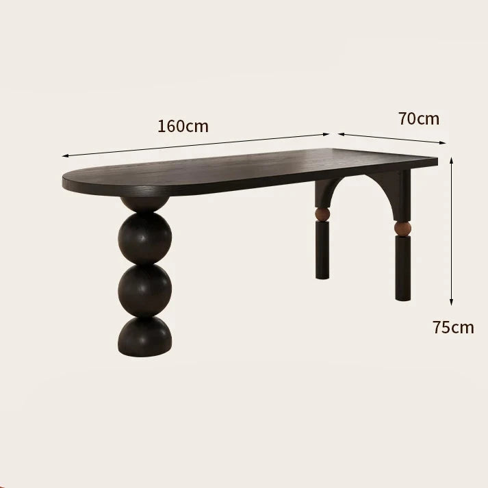 ChandeliersDecor.com-Dining Tables-Semicircle Wooden Island Dining Table