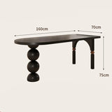 ChandeliersDecor.com-Dining Tables-Semicircle Wooden Island Dining Table