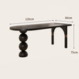 ChandeliersDecor.com-Dining Tables-Semicircle Wooden Island Dining Table