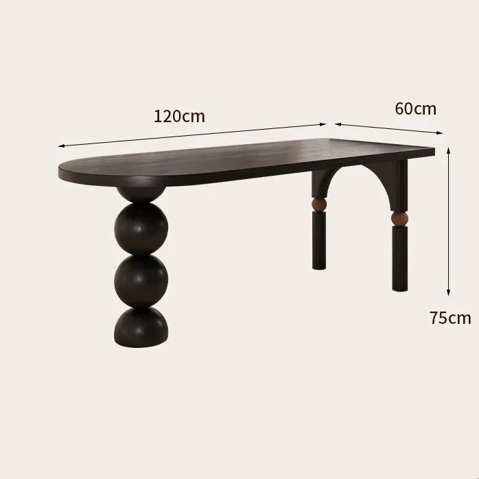 ChandeliersDecor.com-Dining Tables-Semicircle Wooden Island Dining Table