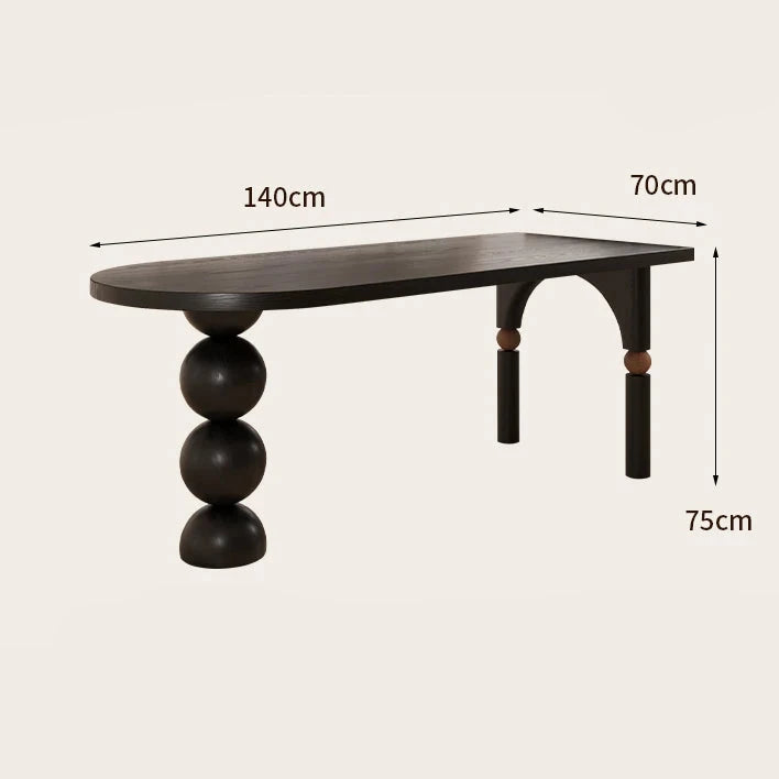 ChandeliersDecor.com-Dining Tables-Semicircle Wooden Island Dining Table