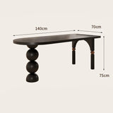 ChandeliersDecor.com-Dining Tables-Semicircle Wooden Island Dining Table