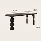 ChandeliersDecor.com-Dining Tables-Semicircle Wooden Island Dining Table