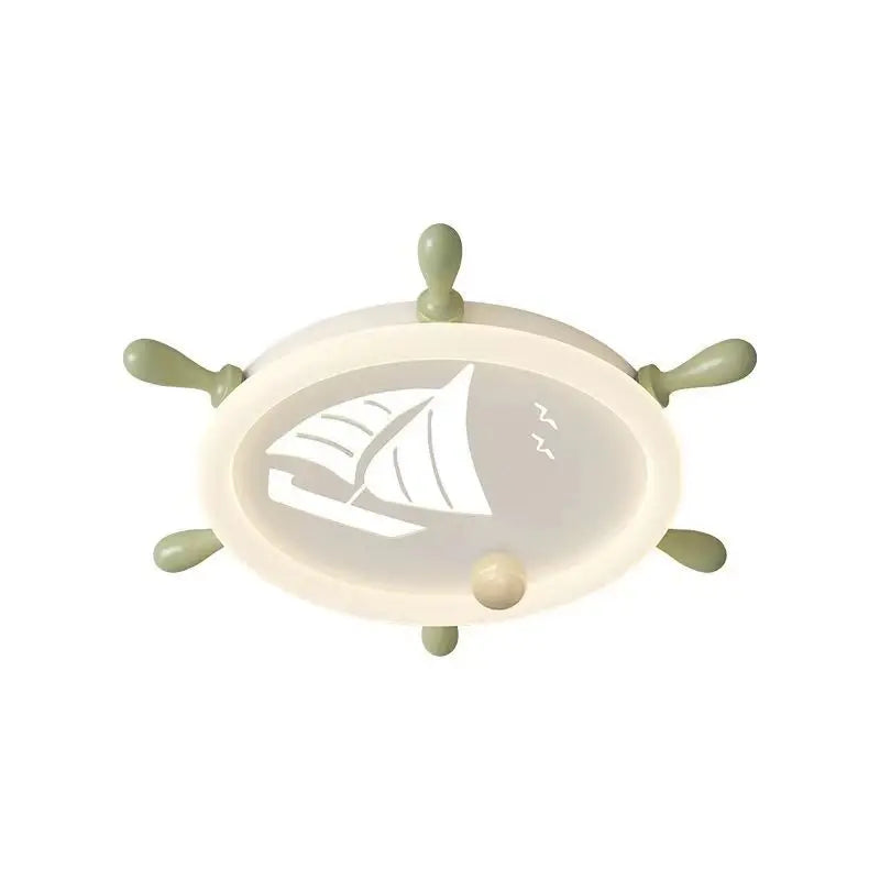 ChandeliersDecor.com-Kids Room Nursery Lighting-Ship Wheel Steering Ceiling Light for Kids Room