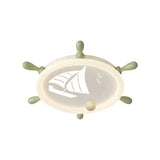 ChandeliersDecor.com-Kids Room Nursery Lighting-Ship Wheel Steering Ceiling Light for Kids Room