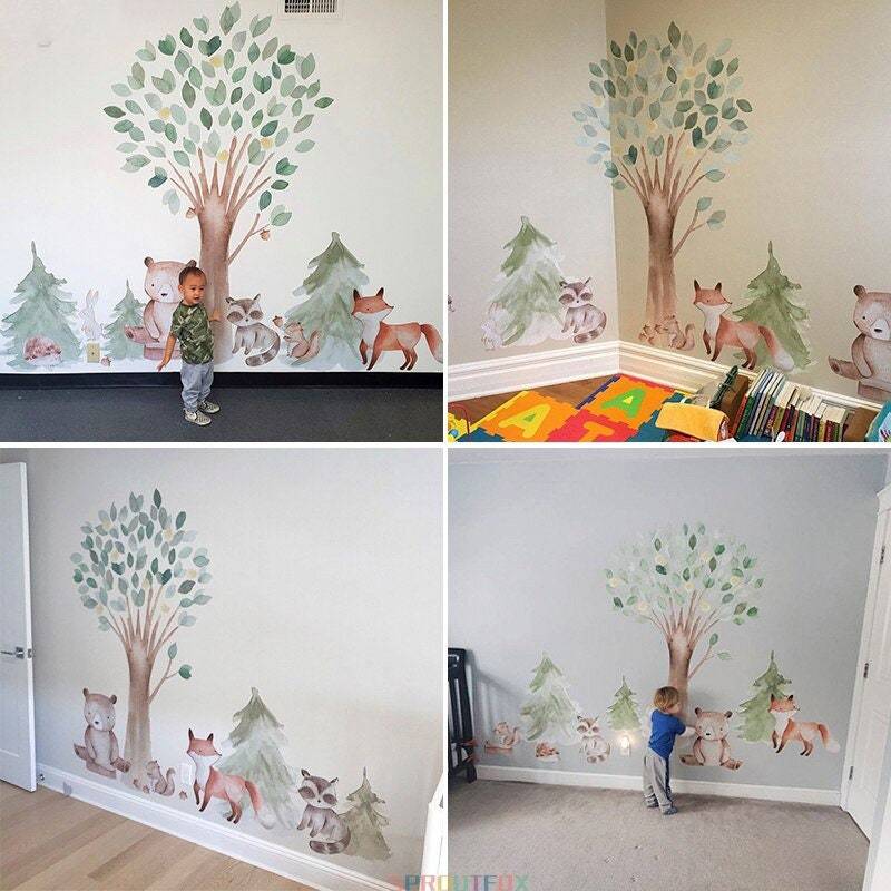 ChandeliersDecor.com-Shop Woodland Animal Wall Sticker – Nature-Inspired Style