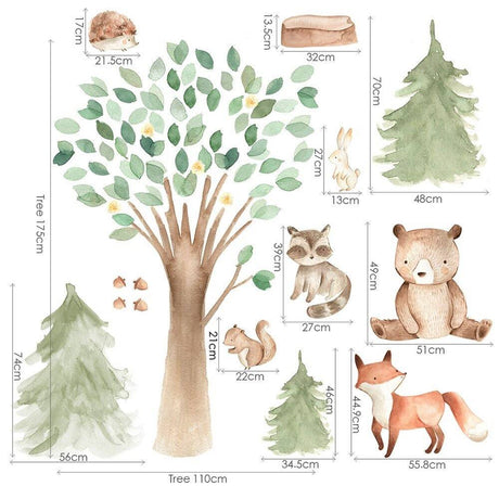 ChandeliersDecor.com-Shop Woodland Animal Wall Sticker – Nature-Inspired Style