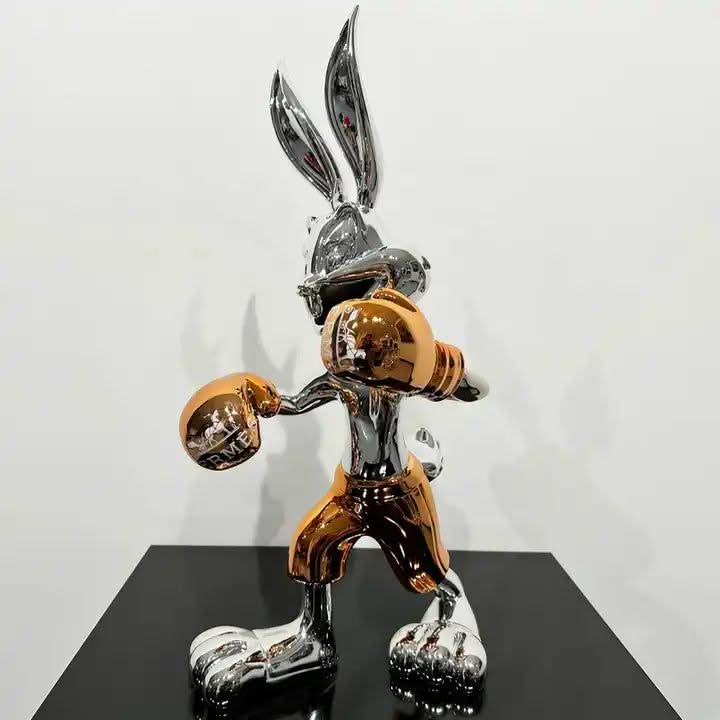 Bugs Bunny Boxer Statue | Electroplated | 55cm | ChandeliersDecor.com