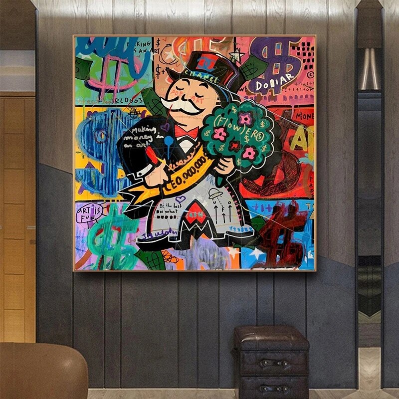 ChandeliersDecor.com-Wall Posters-Simpsons Money Canvas Wall Art