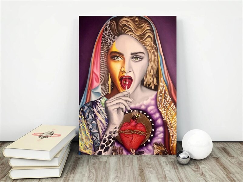 ChandeliersDecor.com-Musicians Wall Art-Singer Madonna Canvas Wall Art