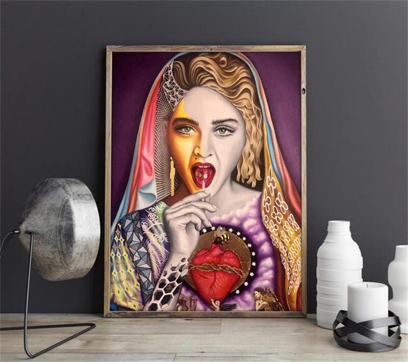 ChandeliersDecor.com-Musicians Wall Art-Singer Madonna Canvas Wall Art