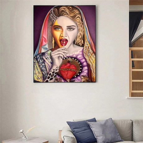 ChandeliersDecor.com-Musicians Wall Art-Singer Madonna Canvas Wall Art