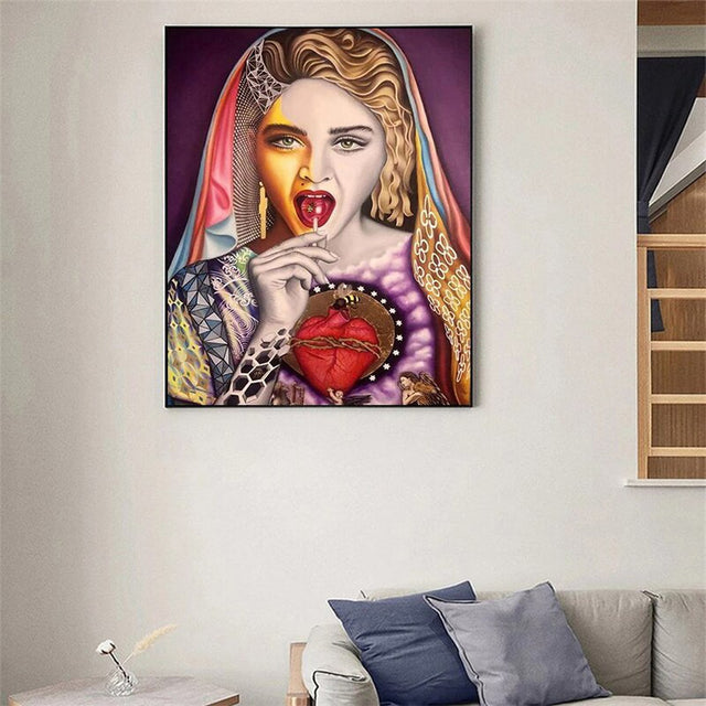ChandeliersDecor.com-Musicians Wall Art-Singer Madonna Canvas Wall Art