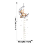 ChandeliersDecor.com-Kids Room Nursery Decals-Sleeping Elephant Bear Moon Kids Height Measure Wall Stickers