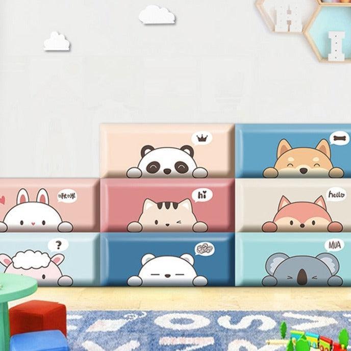 ChandeliersDecor.com-Padded Walls-Sleepy Sloths Jungle Kids Wall Padded Safety Cushions